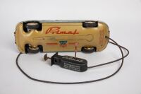 ARNOLD CAR: A c1950s Arnold (US Zone Germany) Primal cable operated tin toy car, model No.2800, 25cm long - 3