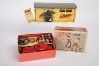 SCHUCO: A c1950s Schuco (US Zone Germany) model No.3000, telesteering tinplate car in original box, 10cm long