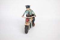 MOTORCYCLE: A large Modern Toys (Japan) tinplate, battery operated policeman on motorcycle toy, 29cm long, 21cm high - 3