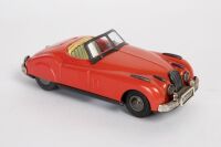 JAGUAR: A c1950s Japanese made tinplate friction Jaguar XK120, 15cm long