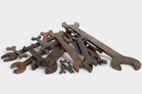 SPANNERS: A collection of early spanners, including some by British Chrome Vanadium