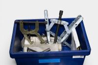 GEAR PULLERS: A tub of assorted gear puller tools of differing sizes & styles - 3