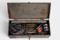 TOOL BOXES: Three vintage tool boxes each containing tools of differing sizes - 4