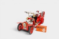 MAMOD: A Mamod pressed steel Fire Engine FE1 model in box, approx 46cm long, with functional engine - 2