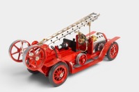 MAMOD: A Mamod pressed steel Fire Engine FE1 model in box, approx 46cm long, with functional engine - 5