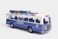 JOUSTRA: A large Joustra (France) tinplate friction Air France passenger bus (Ref 600), 38cm long, in original box - 4