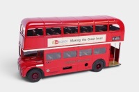 METTOY: A Mettoy 1:36 scale tinplate clockwork London double decker bus (MT00101) in box - 2