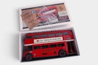 METTOY: A Mettoy 1:36 scale tinplate clockwork London double decker bus (MT00101) in box - 5