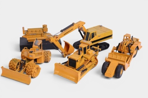 MINING: A group of five mining vehicle models, mostly Joal (Spain) branded, 1:50 scale
