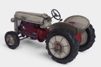 TRACTOR: A metal tractor model, 27cm long - 2