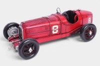 RACING CAR: A metal hand made 1920s style Alfa Romeo looking racing car model (RD002), 30cm long - 2