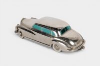 PRAMETA: A c1950s Prameta (British Zone Germany) clockwork diecast Mercedes-Benz 300, chrome plated, 14cm long - 2