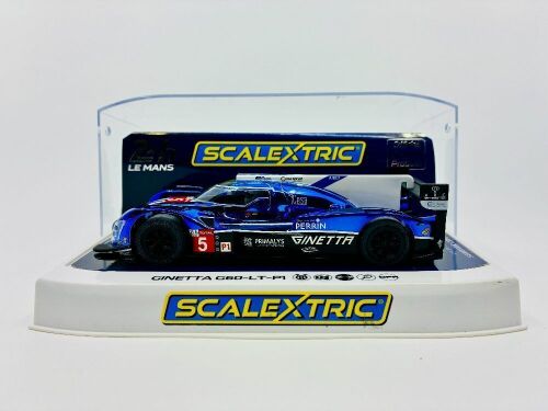169b · GINETTA: A 1:32 scale slot car by Scalextric of the Ginetta G60-LT-P1 with original display case [Location: Sydney]