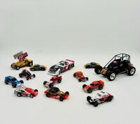 SPEEDWAY: A group of 13 speedway models in various scales [Location: Sydney]