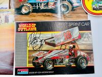 SPRINT CARS: A group of sprint cars items including part of a sprint cars top wing, seven autographed photos, a medal and a group of stickers [Location: Sydney] - 6