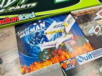 SPRINT CARS: A group of sprint cars items including part of a sprint cars top wing, seven autographed photos, a medal and a group of stickers [Location: Sydney] - 10