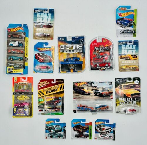 MODEL CARS: A group of 1:64 scale model cars by Johnny Lightning, Hot Wheels, Jada and Matchbox [Location: Sydney]