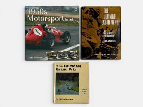 243 · MOTOR RACING: A group of three hardcover books relating to Motor Racing [Location: Sydney]