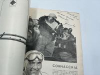 FERRARI: A rare 1949 Yearbook, softcover, 58 pages with two fold-outs, Italian text and signed and inscribed on page 39 by driver Franco Cornacchia - 7