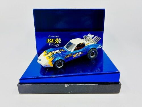 246a · CORVETTE: A 1:32 scale by SCX of a Corvette Stingray Dragster with original box [Location: Sydney]