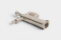 PRAMETA: A c1950s Prameta (British Zone Germany) clockwork diecast Mercedes-Benz 300, chrome plated, 14cm long - 4