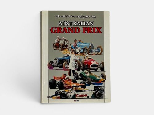 AUSTRALIAN GRAND PRIX: A hardcover book subtitled 'The 50-race history' together with a group of historic racing programmes [Location: Sydney]