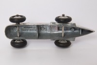 DINKY TOYS: 23a RACING CAR c1950 Silver/Red RN4 with silver ridged hubs - 3