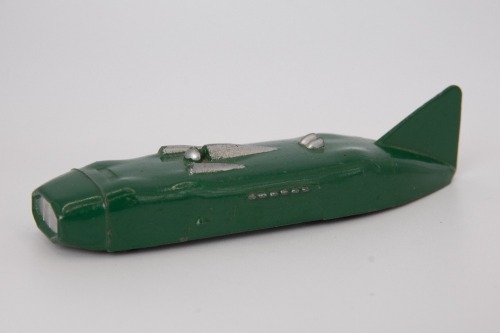 DINKY TOYS: 23s Streamlined Racing Car (Thunderbolt) Green/Silver 1948-54