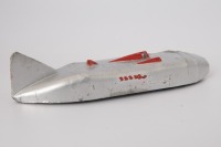 DINKY TOYS: 23s Streamlined Racing Car (Thunderbolt) 1948-54 Silver/Red - 2