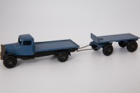 DINKY TOYS: 25t, 25c Flat Truck with 25g trailer, 1947-48