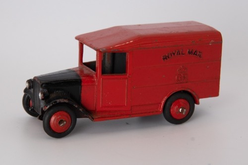 DINKY TOYS: 34b Royal Mail Van, c1952 red body
