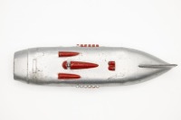 DINKY TOYS: 23s Streamlined Racing Car (Thunderbolt) 1948-54 Silver/Red - 4