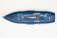 DINKY TOYS: 23s Streamlined Racing Car (Thunderbolt) Blue/Silver 1948-54 - 4