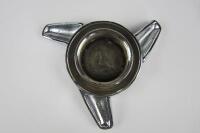 FERRARI: Two Ferrari items including a large Ferrari silk flag and a prancing horse wheel knock off. - 5