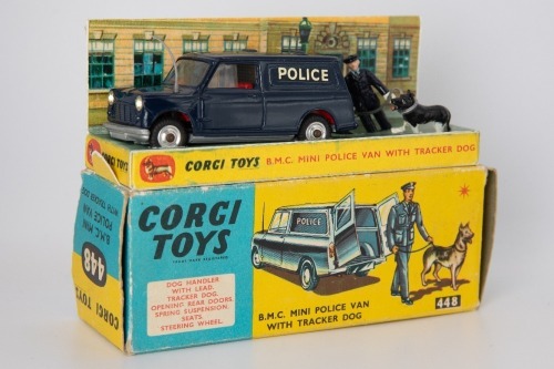 CORGI TOYS: 448 Austin Police Mini Van 1964-69