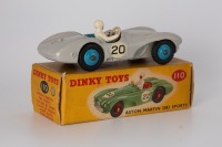 DINKY TOYS: 110 Aston Martin DB3 Sports, Grey RN 20, 1956-59 - 2