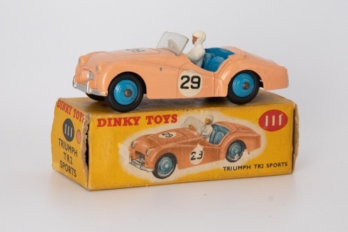 DINKY TOYS: 111 Triumph TR2 Sports, Pink RN29 1956-59