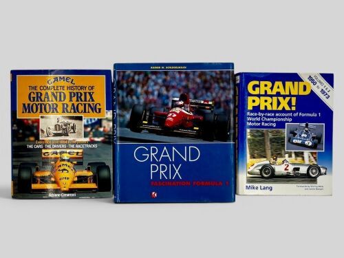 FORMULA ONE: A group of three hardcover books relating to Grand Prix racing [Location: Sydney]