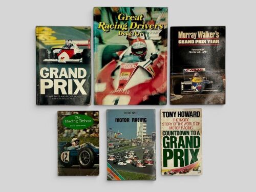 FORMULA ONE: A group of six books including a signed copy of 'Murray Walker's Grand Prix Year' [Location: Sydney]