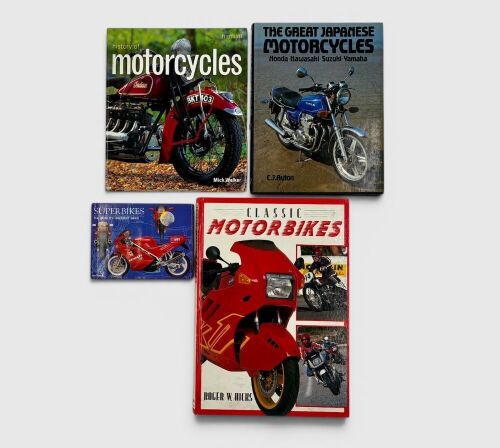 MOTORCYCLE BOOKS: A group of four books covering motorcycles [Location: Sydney]