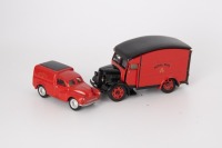 ROYAL MAIL: Two miniature models, including Langley Morris Van, and W&T 4mm scale Morris, both in Royal Mail liveries