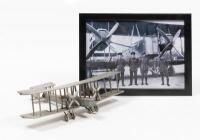 VICKERS VIMY: An impressive aluminum likely scratch built model of the famed Vickers Vimy