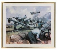 MICHAEL TURNER: A printed depicting a World War II airfields scene