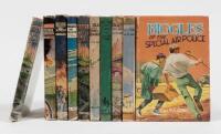 BIGGLES: A collection of 10 Biggles books created by Capt WE Johns, with a coloured cover