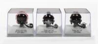 PILOT HELMETS: 3 NOS Pilot helmets including 2 HGU 55-P "Various Air Forces"/"Aguila" and 1 Gueneau 316 "Armee de l'Air"