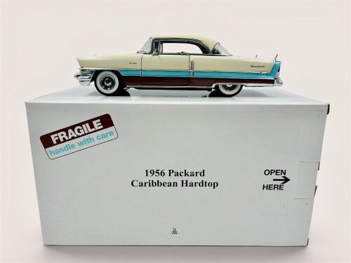 110 · PACKARD CARIBBEAN: A 1:24 scale model by Danbury Mint of the 1956 Packard Caribbean Hardtop with original packaging [Location: Sydney]