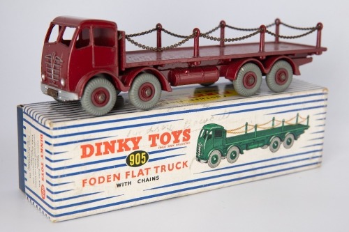 DINKY SUPERTOYS: 905 Foden Flat Truck with Chains 1954-1964