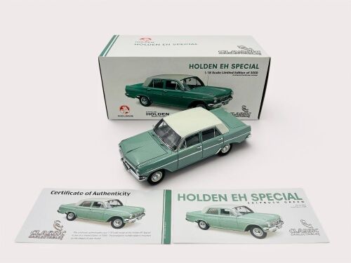 325 · HOLDEN EH: A 1:18 scale modelby Classic Carlectables of the 1963-1965 Holden EH Special Sedan with certificate of authenticity and original packaging, limited edition 1 of 3000 [Location: Sydney]