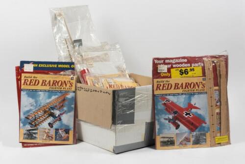 RED BARON: A full unassembled model set of the Fokker DR.1 "Von Richthofen 'the red baron'", in original packaging, edition 12100.