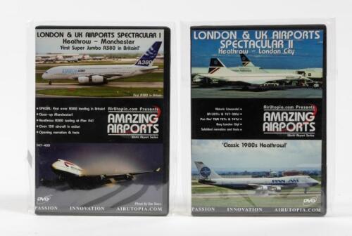 AIRCRAFT DVD'S: 2 NOS sealed Aircraft Dvd's including, London & UK Airports Spectacular 1 and 2 " Heathrow - Manchester, First Super Jumbo A380 in Britain" and "Heathrow - London City"